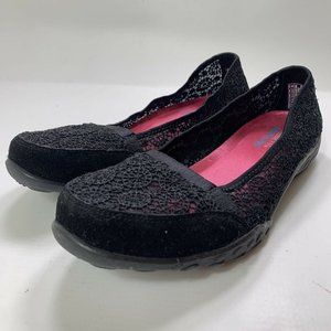 Womens Skechers Breathe Easy Pretty Factor Memory Foam Black Shoes Size 7.5